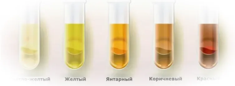 Синий, красный, зеленый... все оттенки мочи